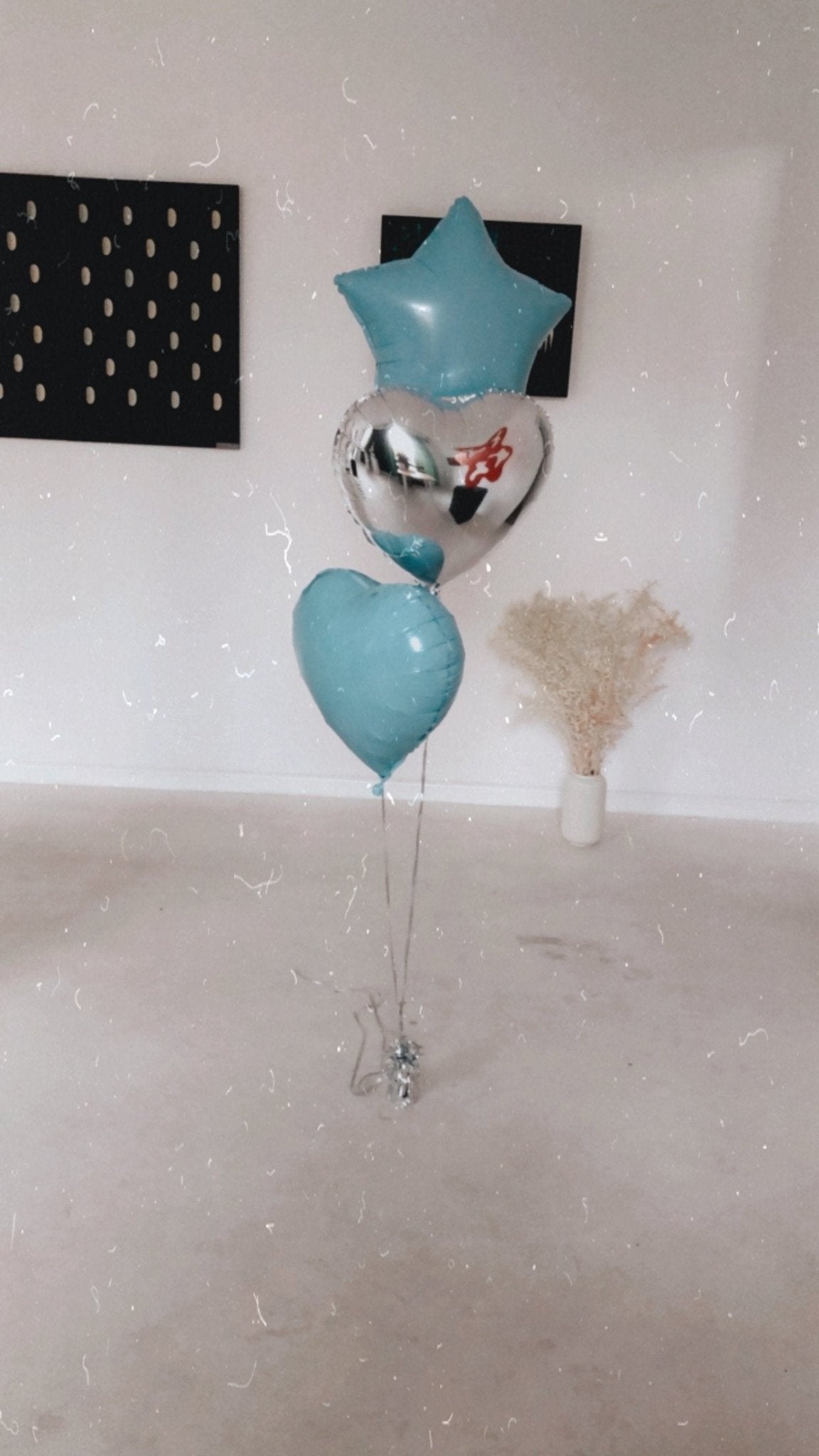 3 Balony z helem - niebieski - kwiaty Flower Store Warszawa