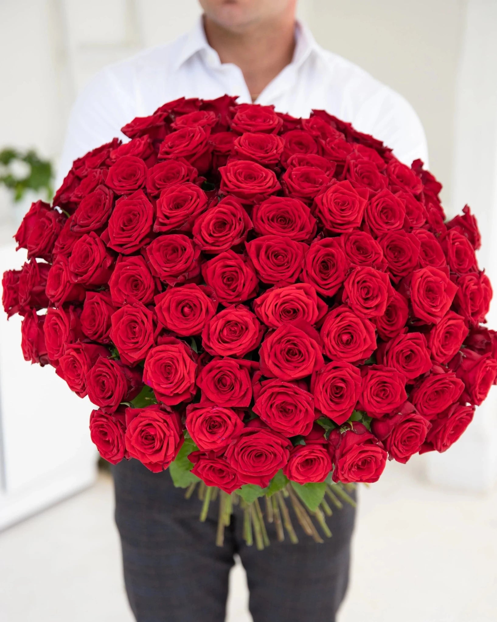 Bukiet 101 róż Kocham Cię Walentynkowy - kwiaty Flower Store Warszawa