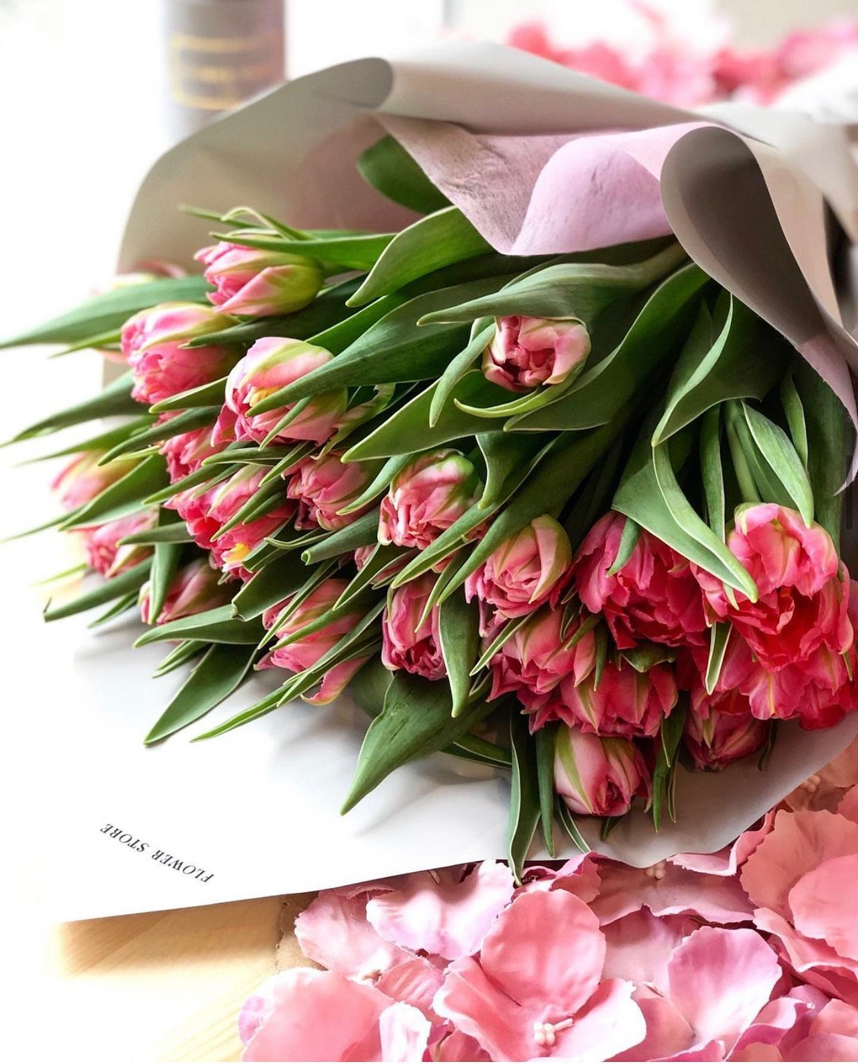 Bukiet pełnych tulipanów - kwiaty Flower Store Warszawa