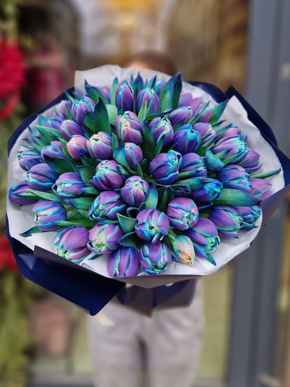 Bouquet of pink tulips