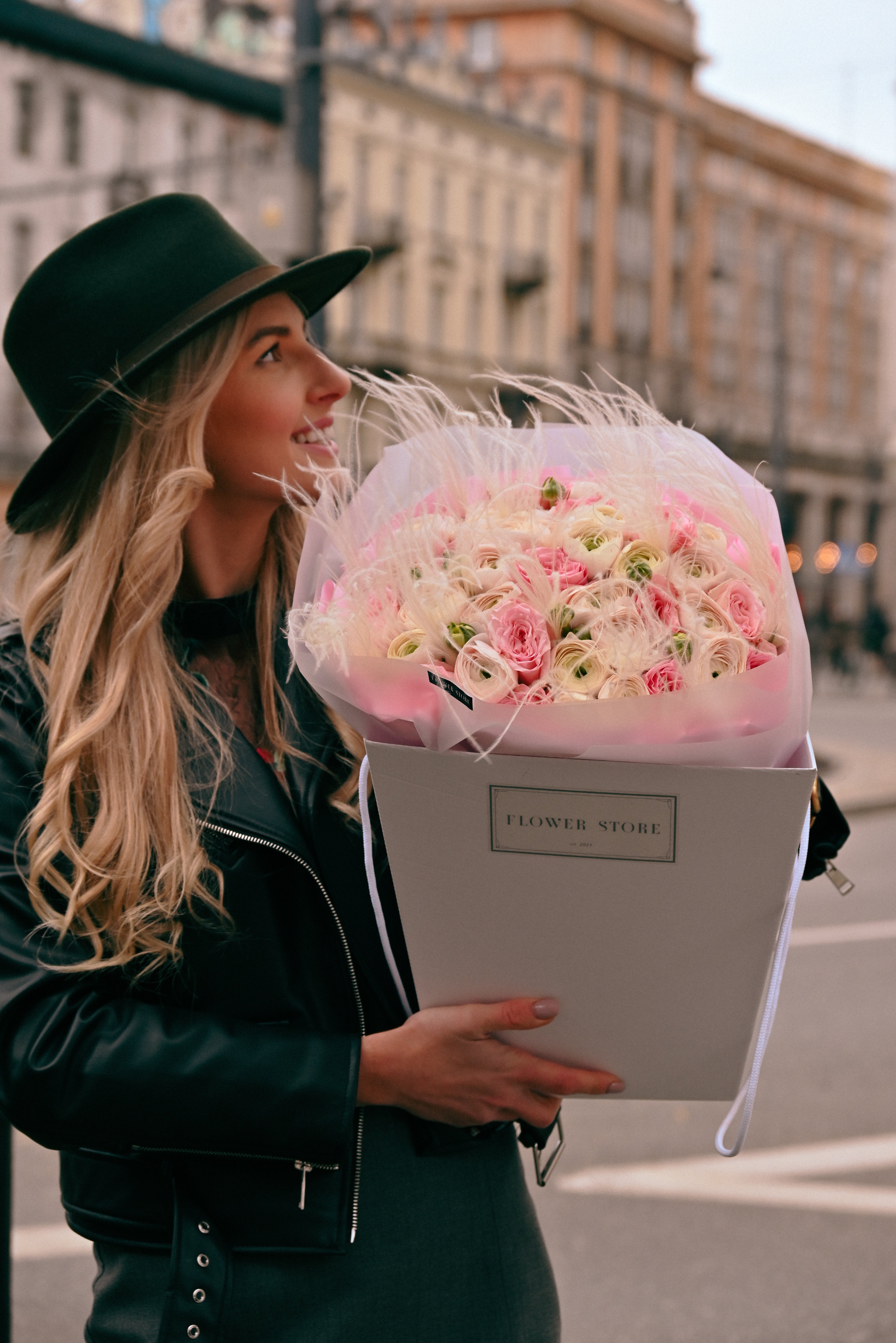 Bukiet z Jaskrów i Róży Pink Ohara