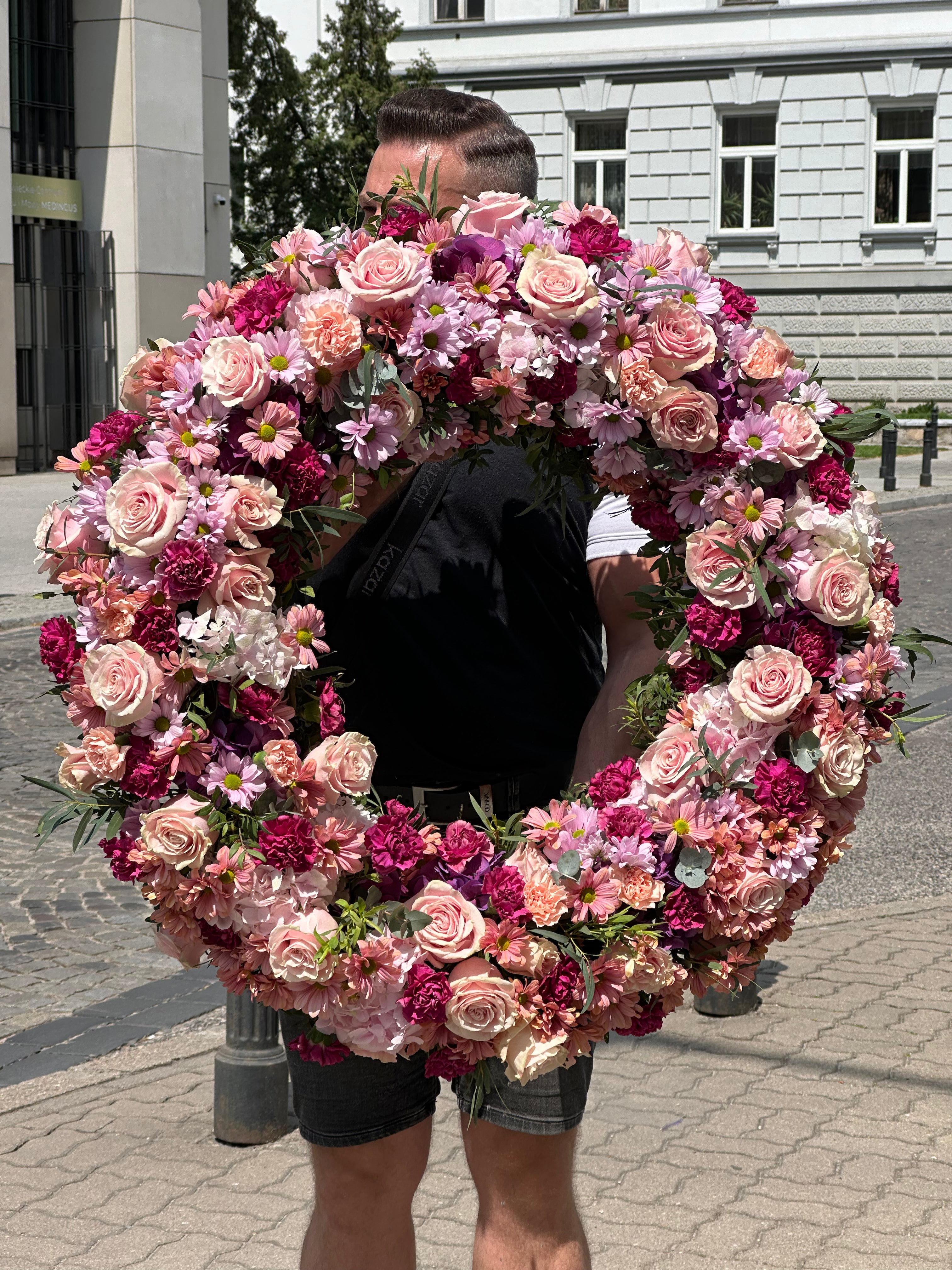 Grande ekskluzywny wianek pink