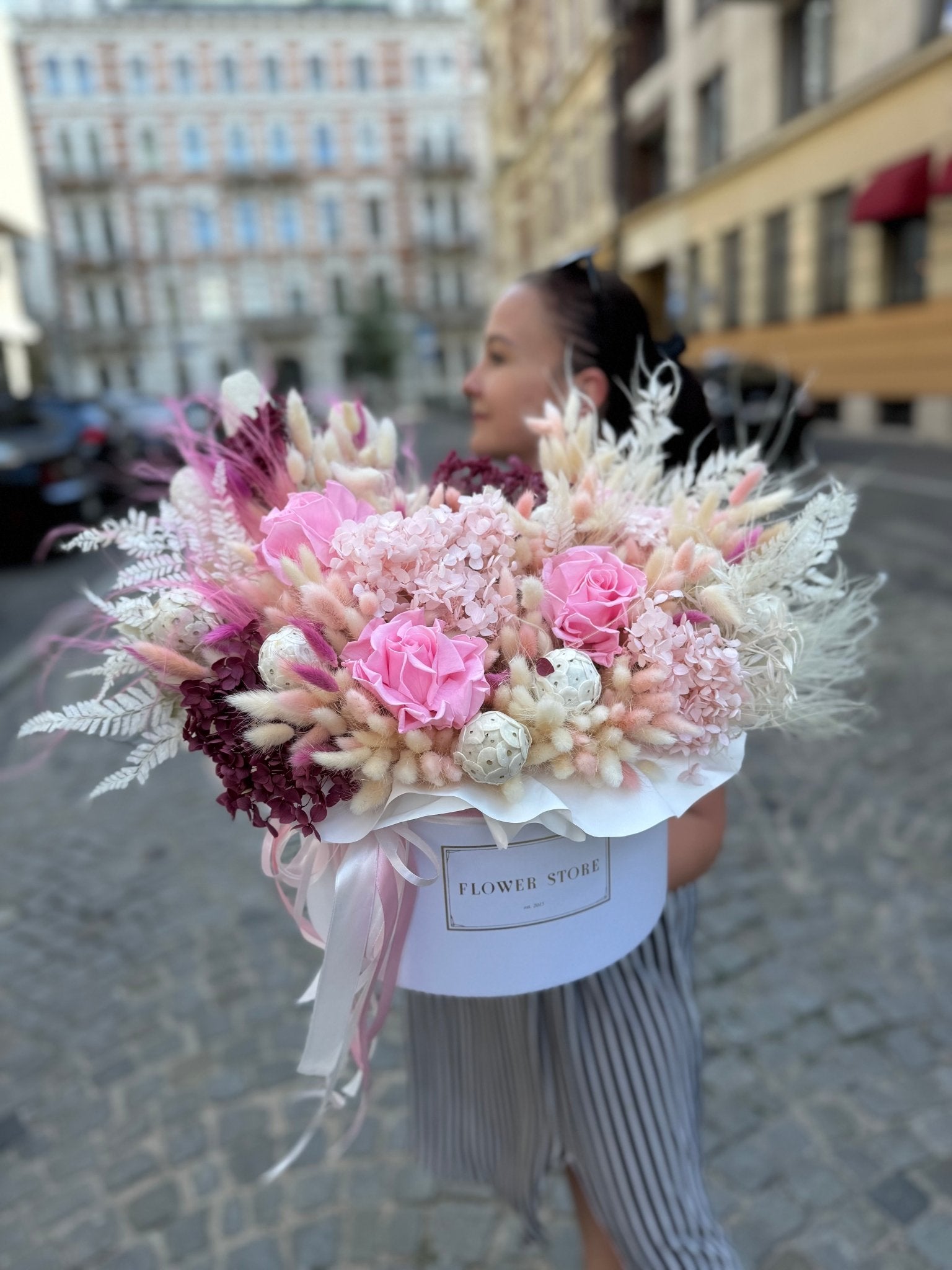 Suszony Flowerbox lato - kwiaty Flower Store Warszawa