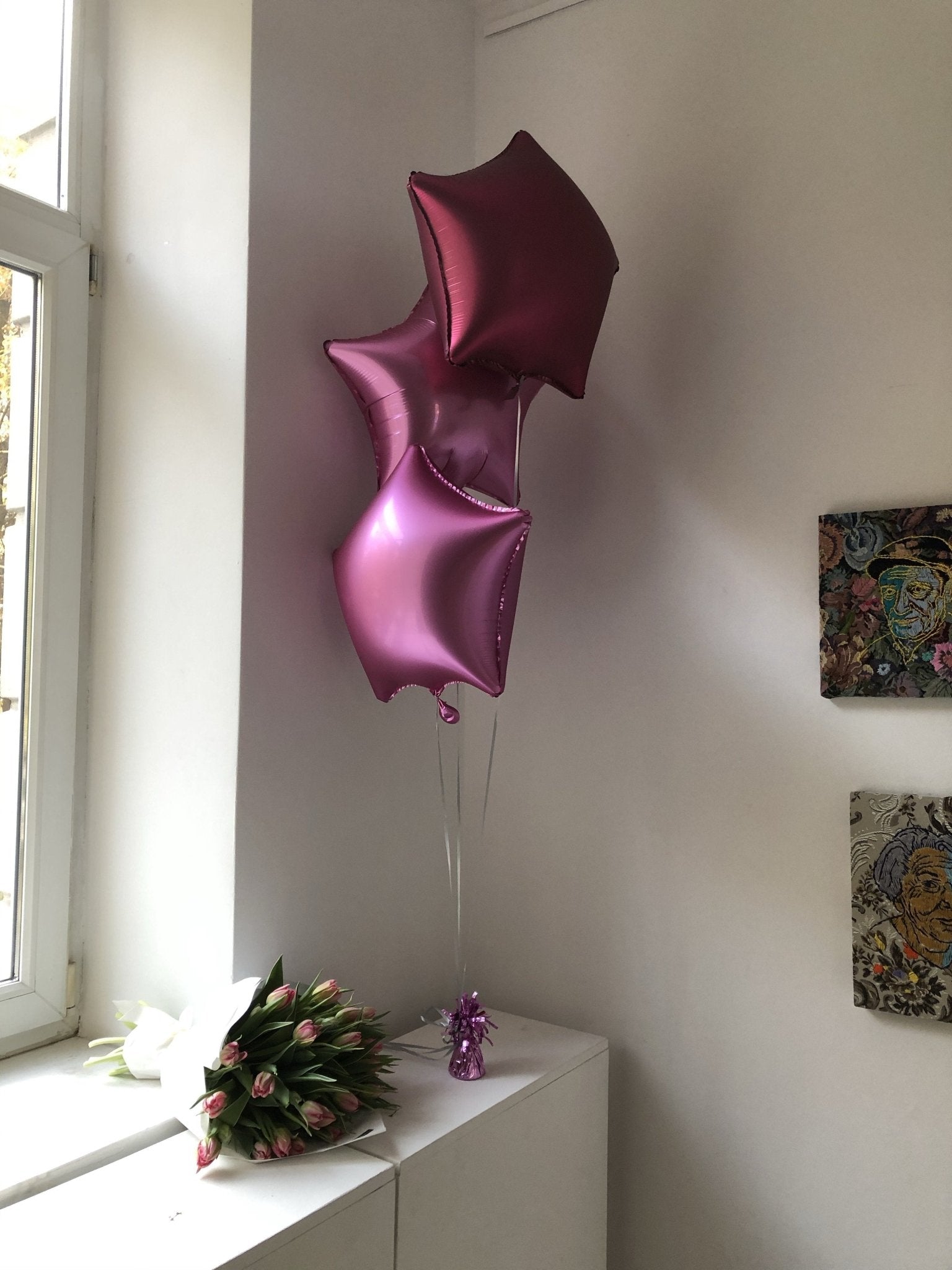3 Balony z helem - kwiaty Flower Store Warszawa
