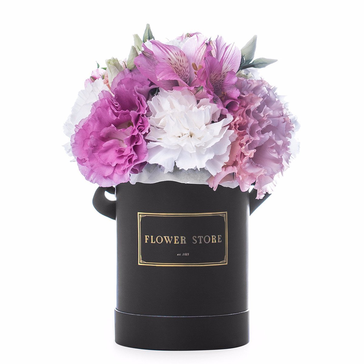 A small black spring box - live flowers