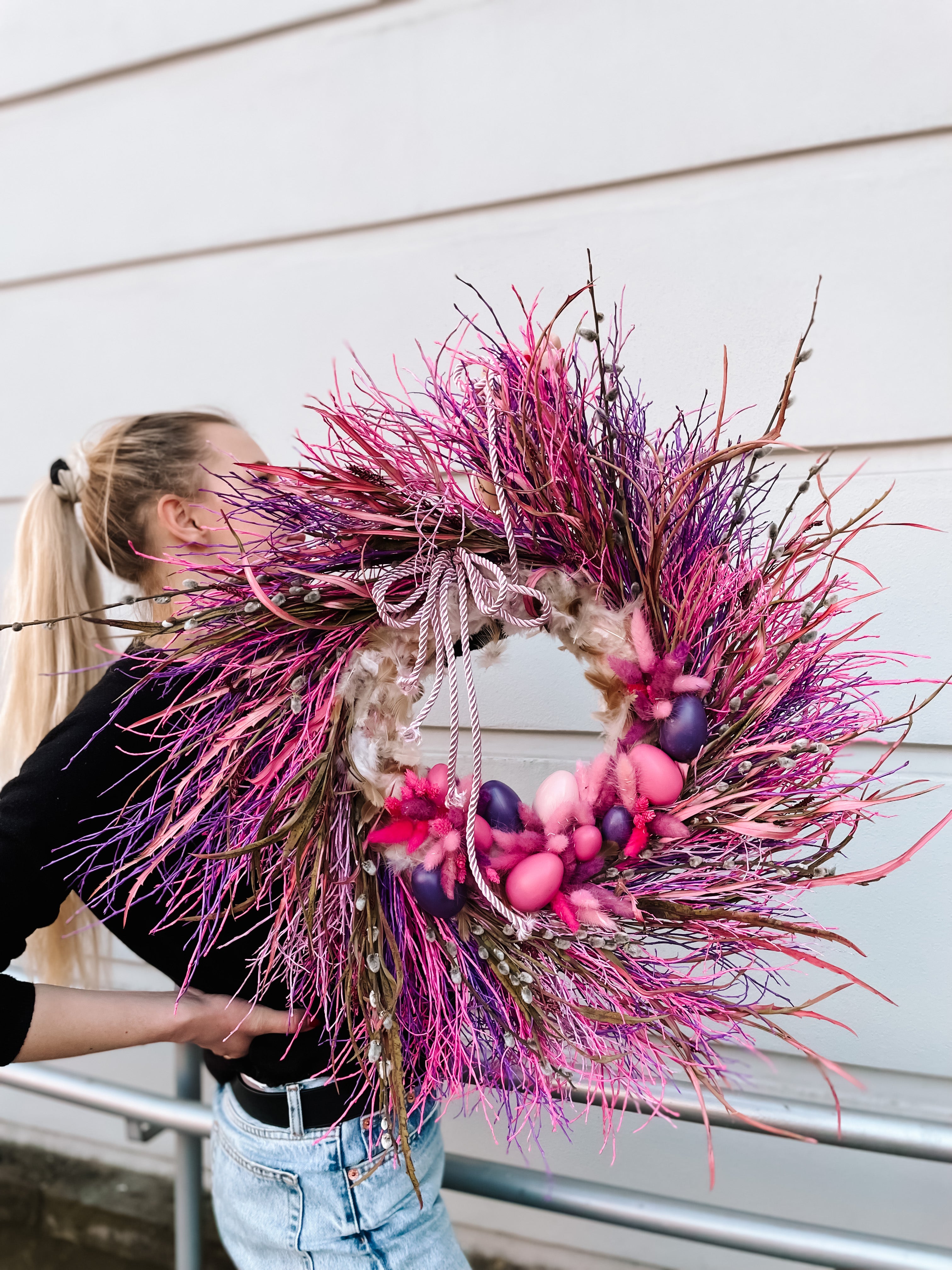 Wianek wielkanocny - KOLOROWE GNIAZDO