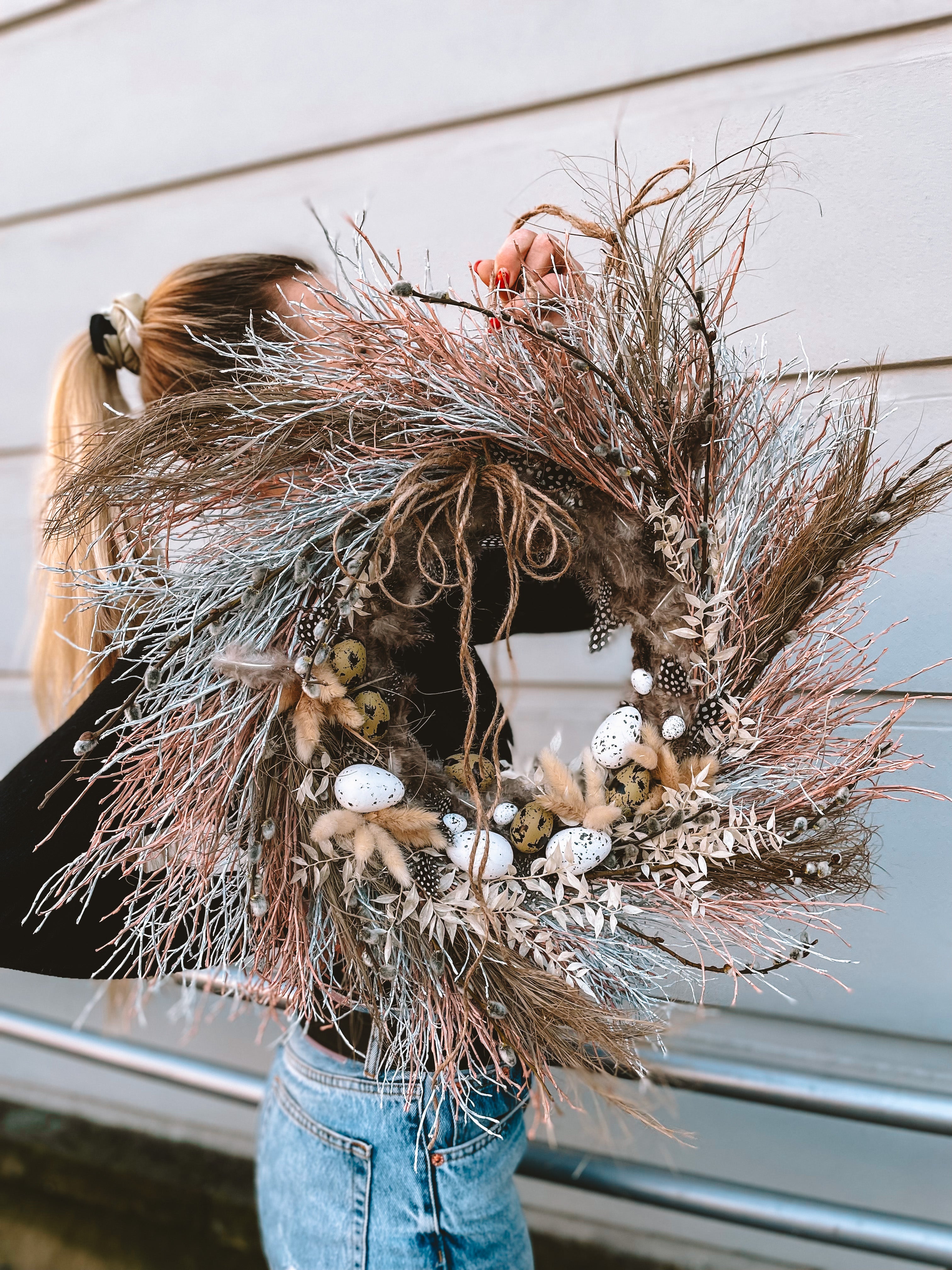 Wianek wielkanocny - PASTELOWE GNIAZDO