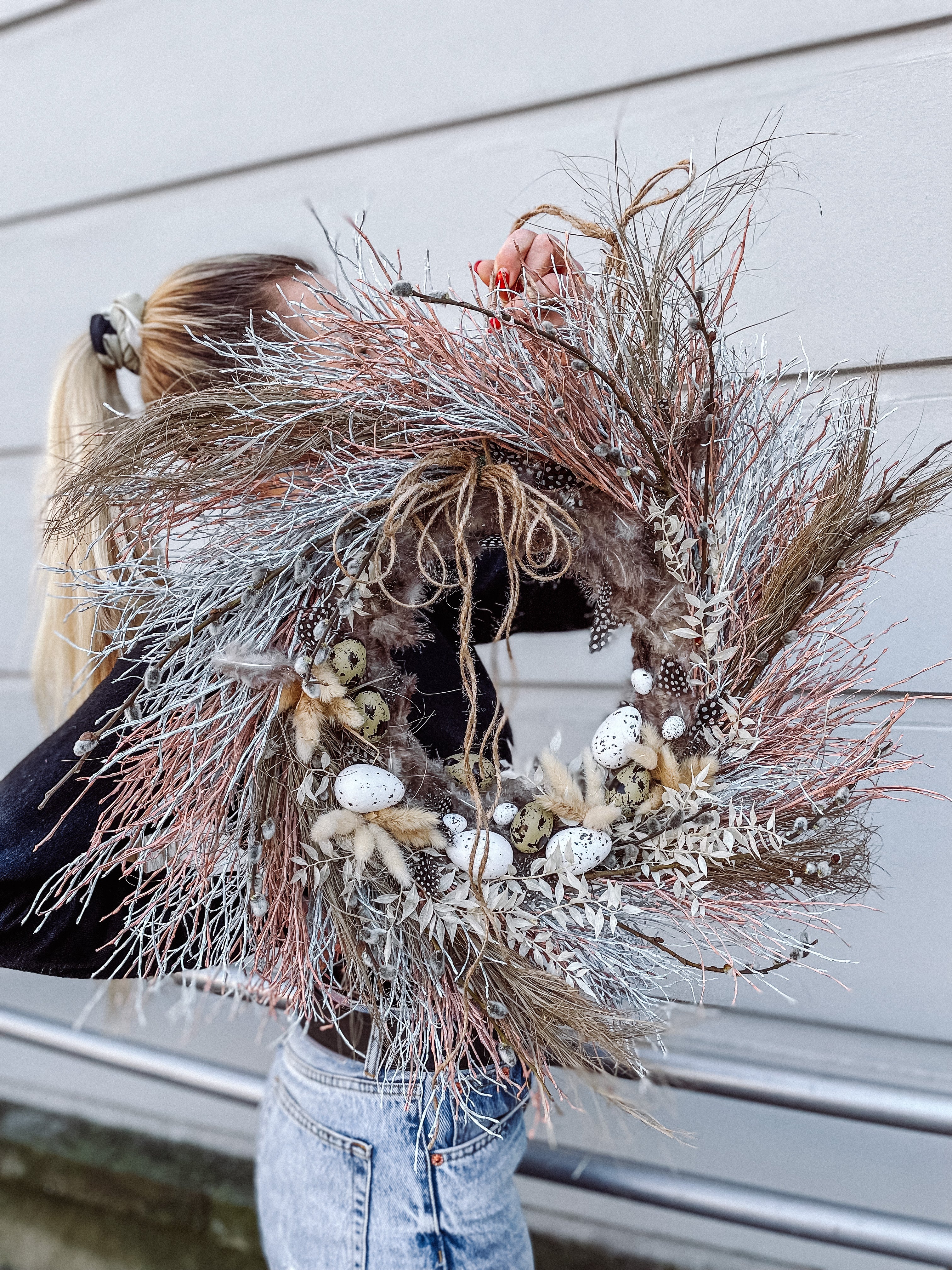 Wianek wielkanocny - PASTELOWE GNIAZDO